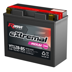 Аккумулятор RDrive МОТО 10Ah Extremal Iridium YT12B-BS